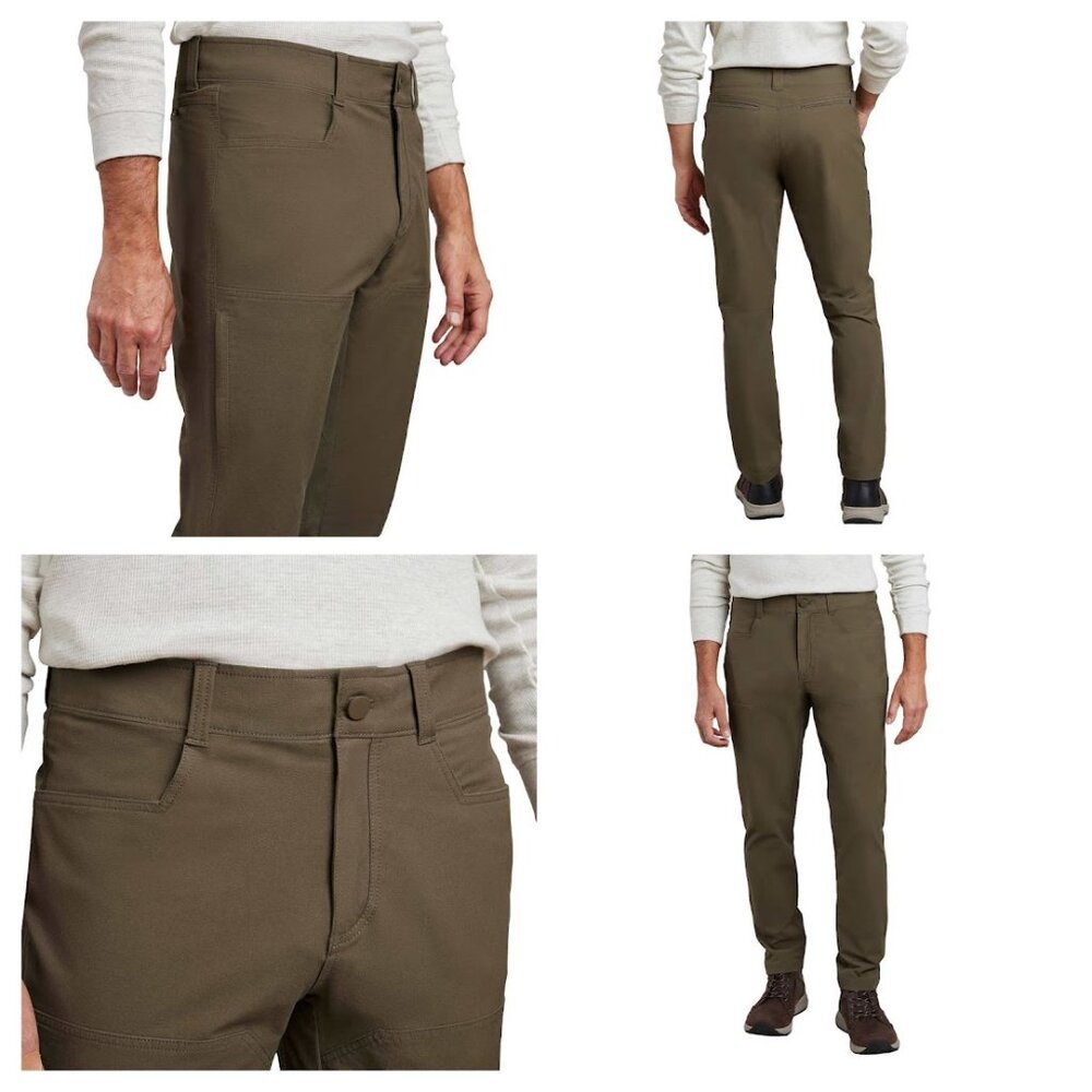 Kirkland Signature Men’s Stretch Tech Pant  Color: Brown ‎ New with tag